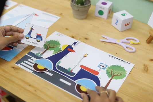 Transportation Puzzle Printable - creative and engaging activity
