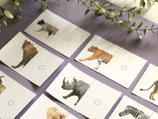 Fun & Educational Animal Two Slice Puzzle for Kids