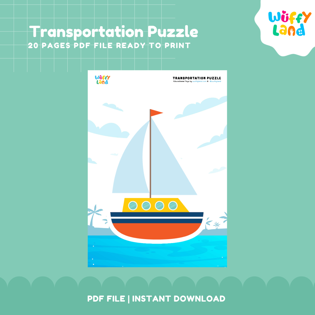 Transportation Puzzle – Printable Vehicle Matching Activity