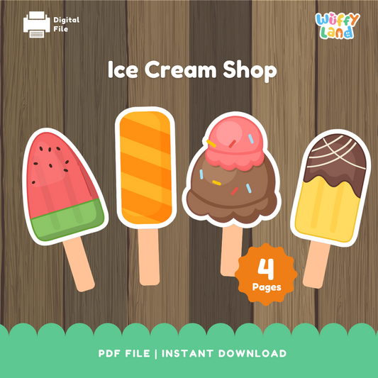 Pretend Ice Cream Shop – Printable Role Play Activity