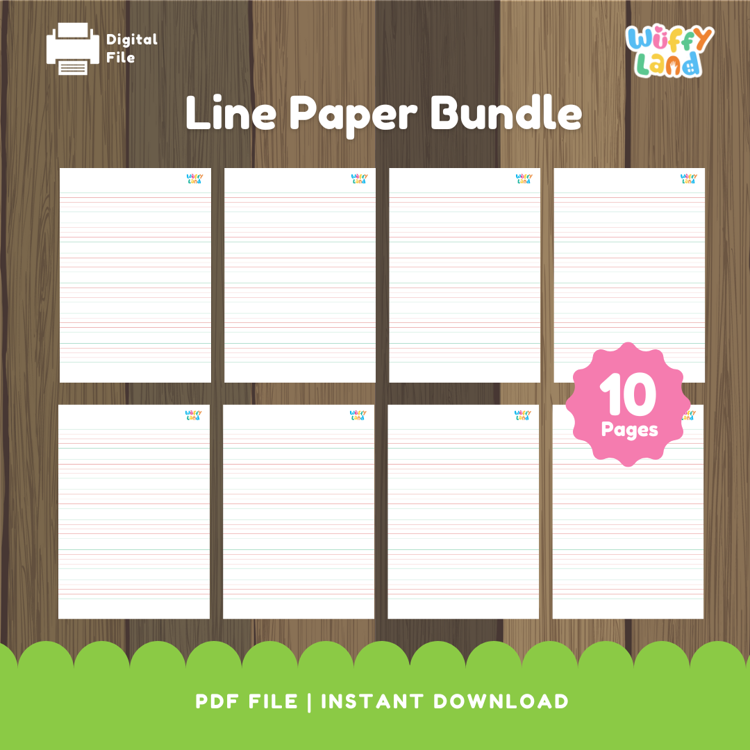 Lined Paper Bundle - Printable Writing Templates for Kids & Students