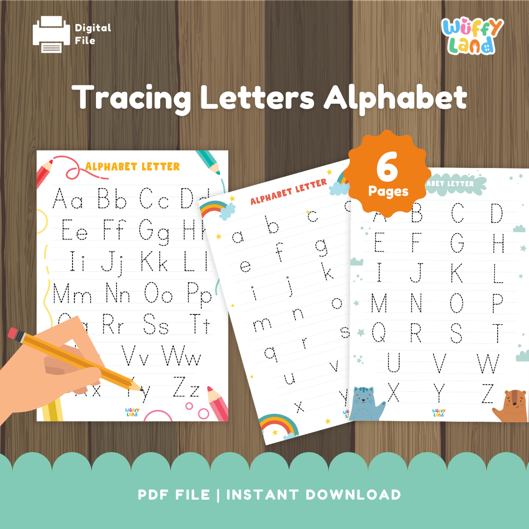 Alphabet Tracing Worksheets – Uppercase & Lowercase A-Z