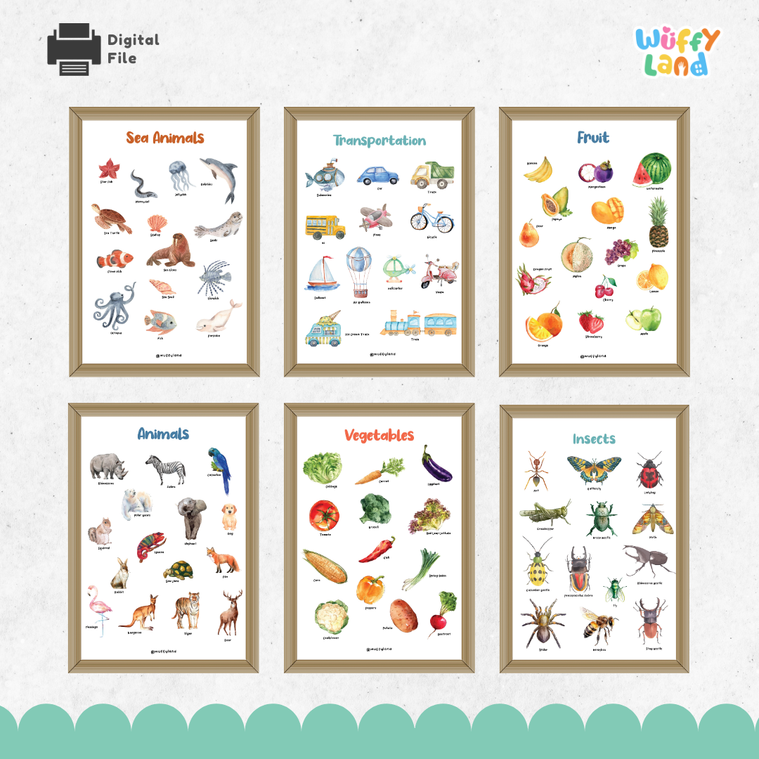 Educational Watercolor Posters