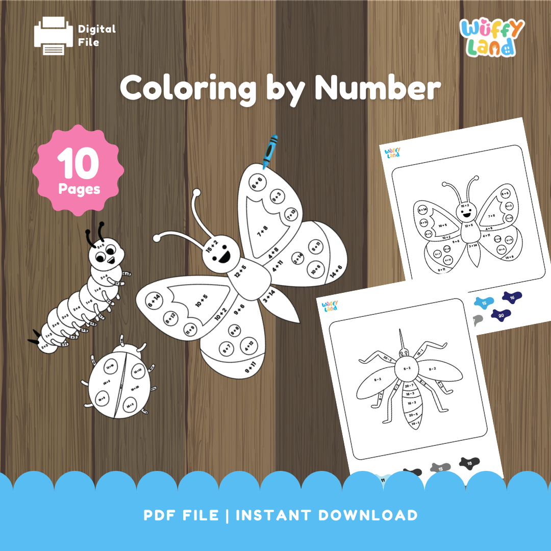 Color by Number Worksheets - Fun Printable Coloring Pages