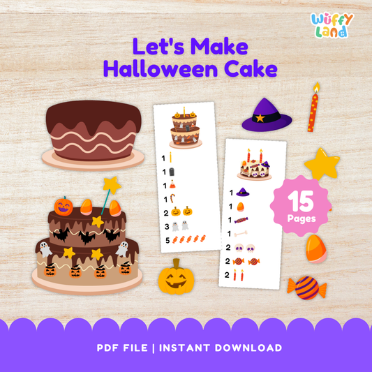 Let’s Make Halloween Cake – Fun Hands On Activity Pack for Math Center