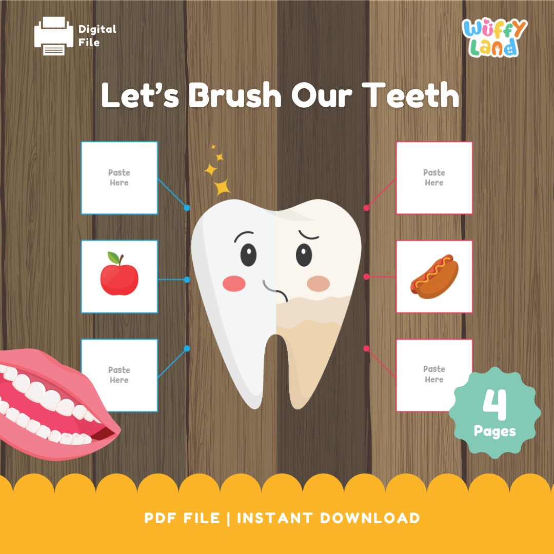 Brushing Teeth Activity - Dental Health Printable - Preschool & Kindergarten Learning