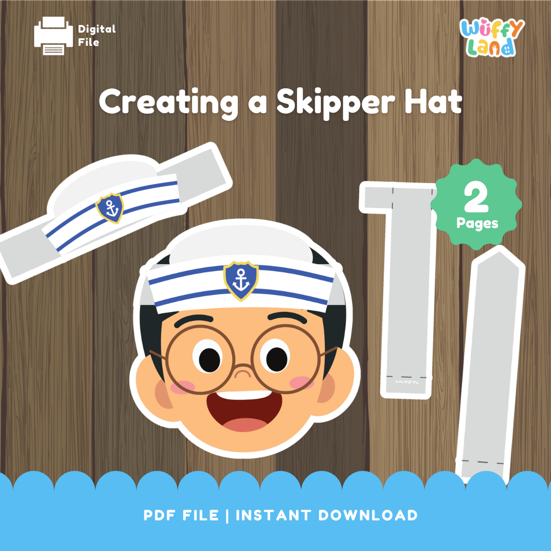 Skipper Hat Craft – Printable Sailor Pretend Play Hat