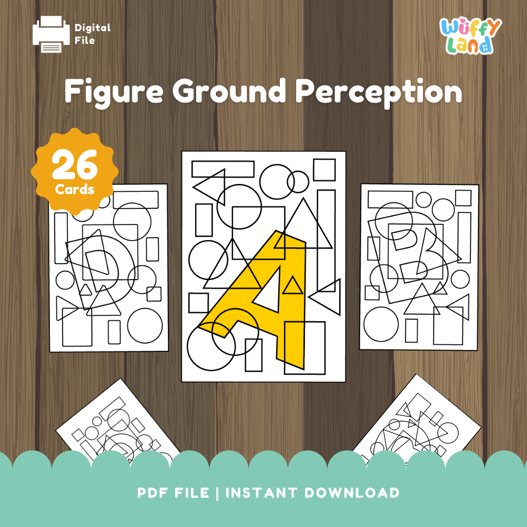 Figure Ground Perception Alphabet Activity - Visual Discrimination & Letter Recognition Worksheets
