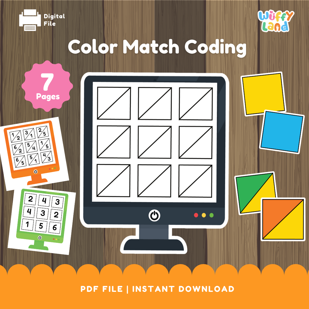 Color Match Coding Activity for Kids β Fun Learning with Early Coding Concepts!