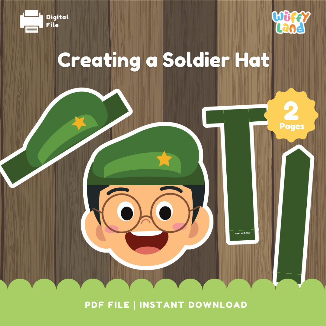 Printable Soldier Hat Craft - Fun DIY Military Role-Play Activity