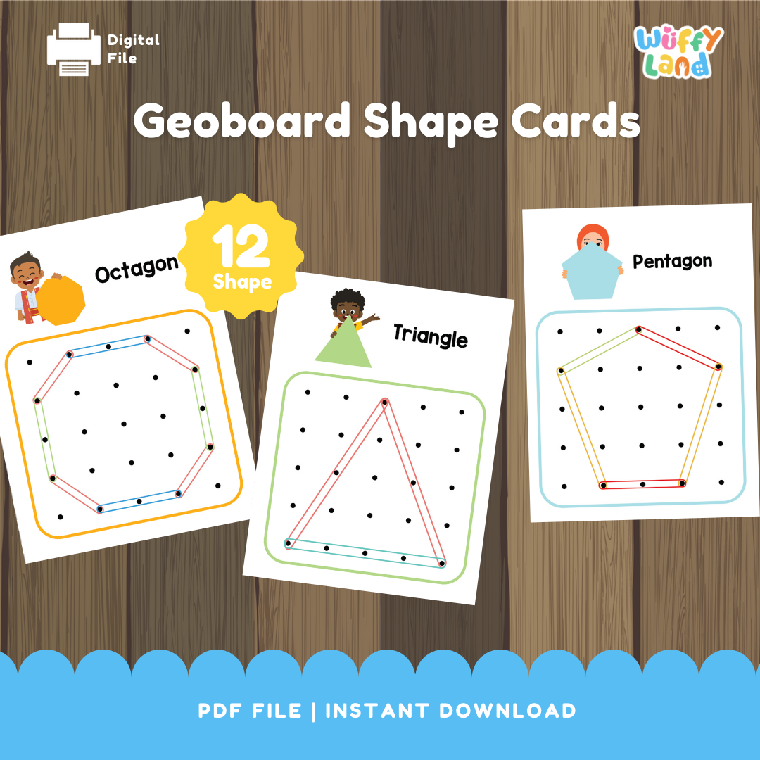 Geoboard Shape Cards โ 2D Shape Activities for Fine Motor Skills & Geometry Learning