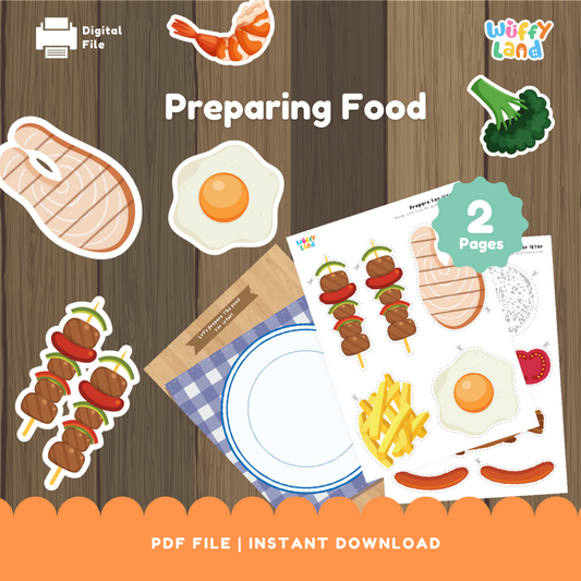 Food Prep Printable – Pretend Cooking Activity for Kids