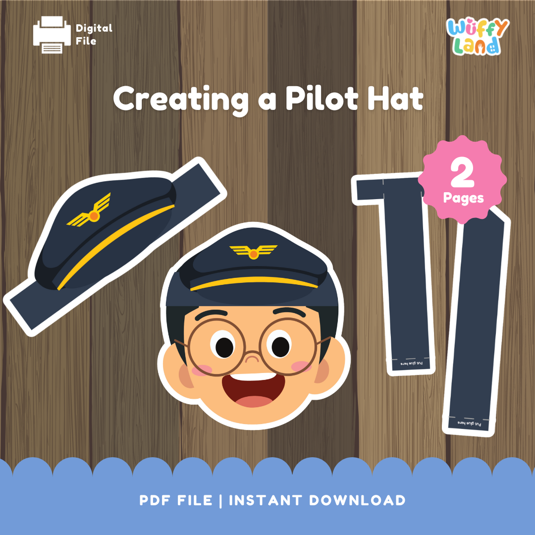 Pilot Hat Craft Activity — Printable DIY Hat for Kids - Imaginative Play & Crafts