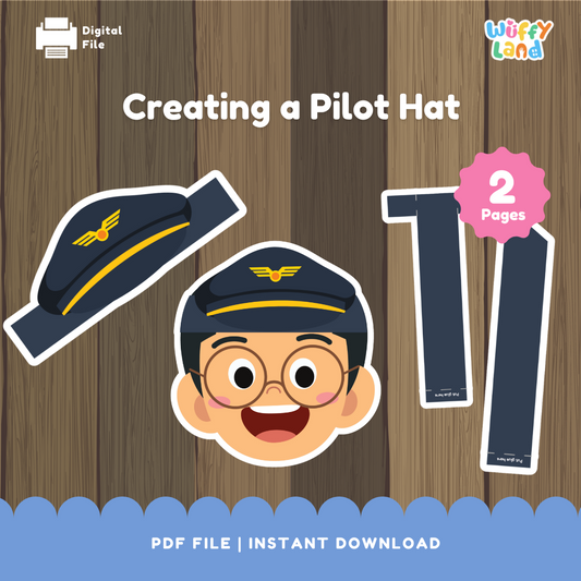 Pilot Hat Craft – Printable DIY Role Play for Kids