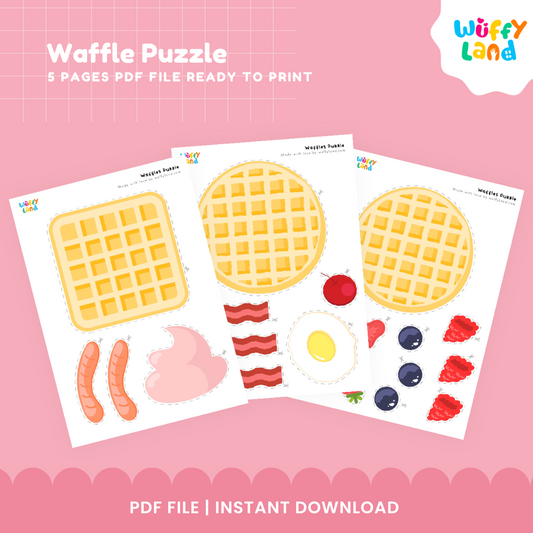 Waffle Puzzle – Build Your Own Waffles Printable Game