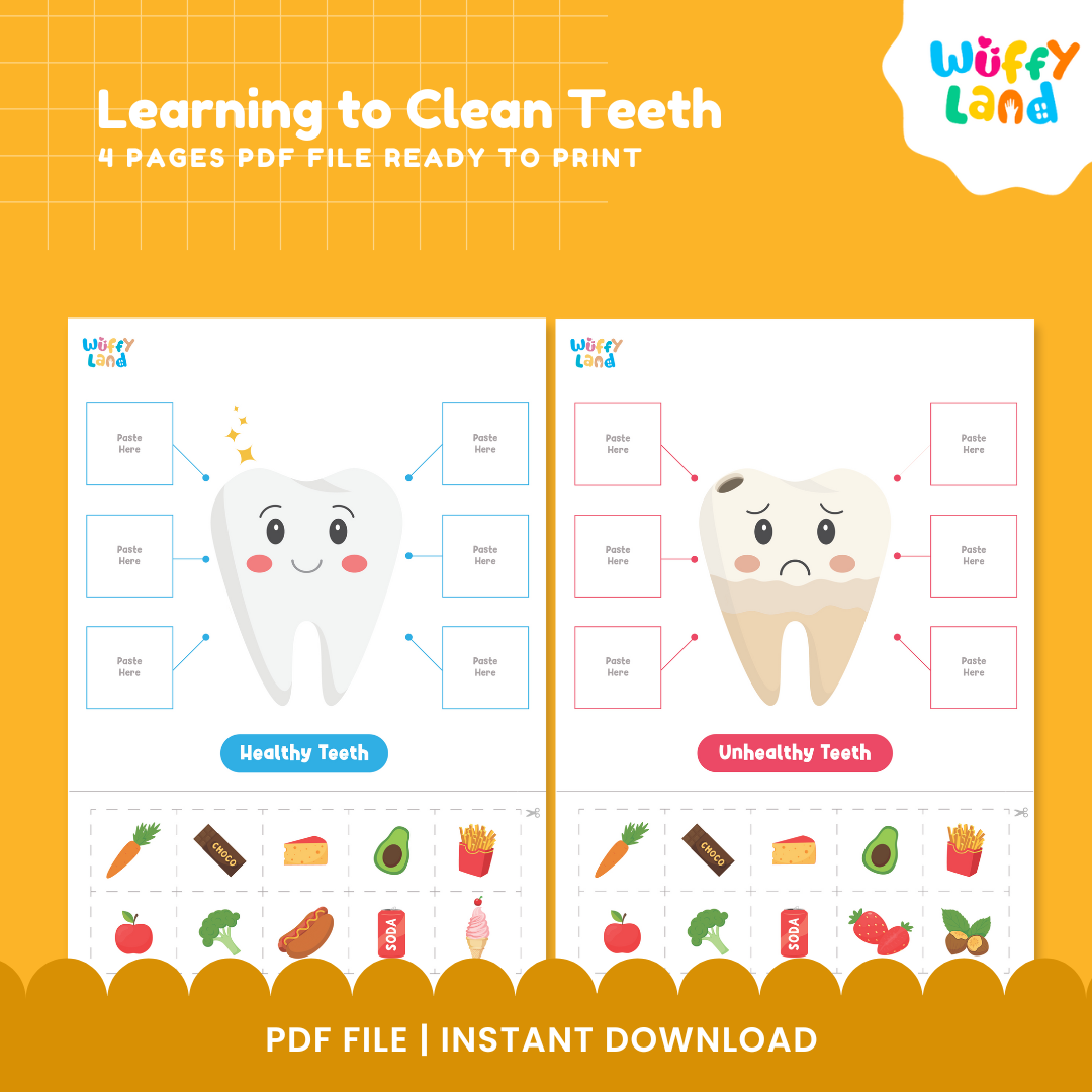 Brushing Teeth Activity - Dental Health Printable - Preschool & Kindergarten Learning