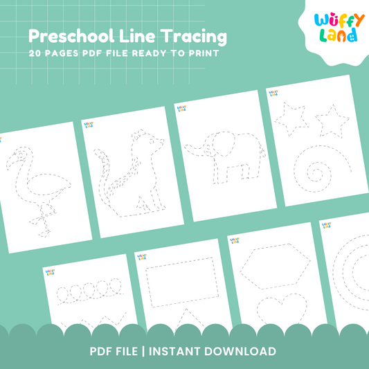 Preschool Line Tracing Worksheets – Tracing Shapes & Lines