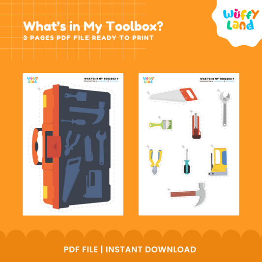 What’s in My Toolbox? Printable Matching & Coloring Activity