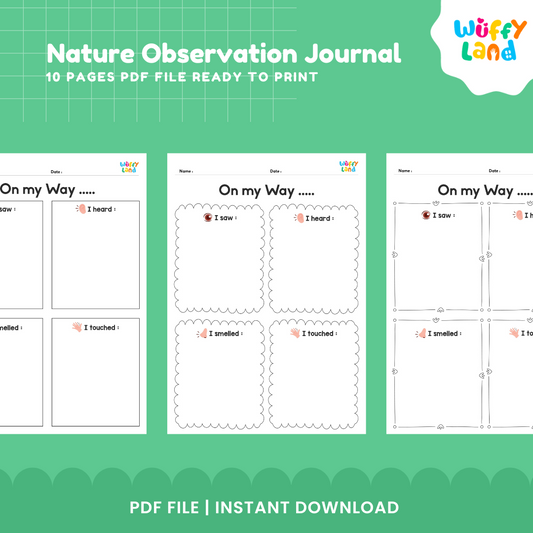 Nature Observation Journal for Kids - Printable Exploration Pages