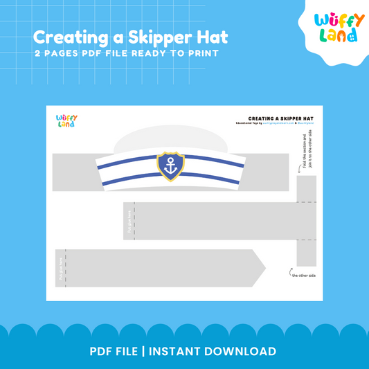 Skipper Hat Craft – Printable Sailor Pretend Play Hat