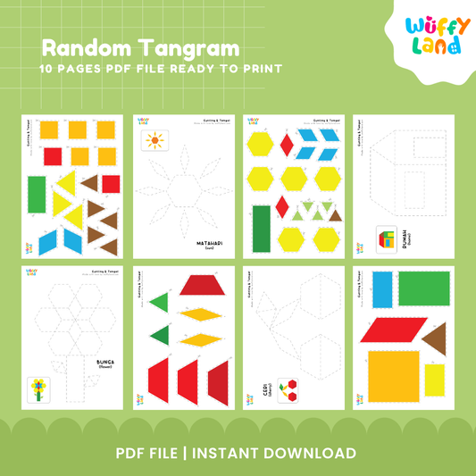 Tangram Puzzle Set – Random Shapes and Templates for Kids