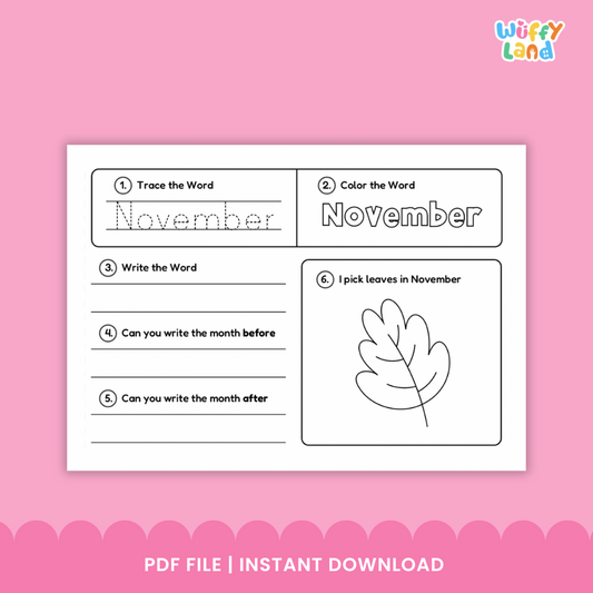Months of the Year Worksheets - Fun Learning Pack for Preschool & Kindergarten