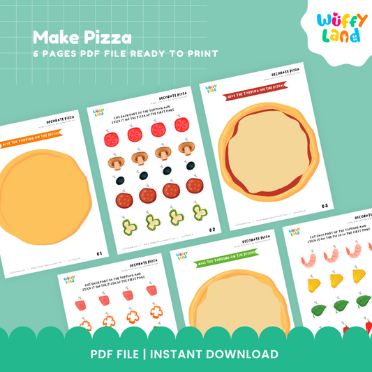 Pizza Making Printable – Fun Pretend Cooking for Kids