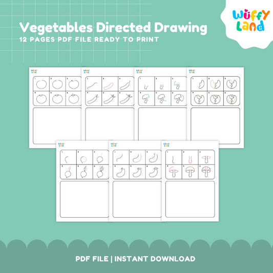Vegetable Drawing Worksheets – Easy Step-by-Step Drawing for Kids