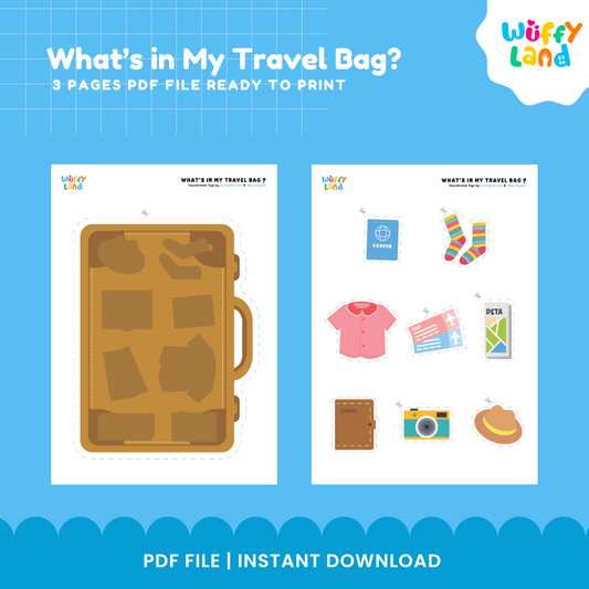 What's in My Travel Bag? - Cut and Paste Activity for Kids