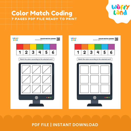 Color Match Coding Activity for Kids – Fun Learning with Early Coding Concepts!