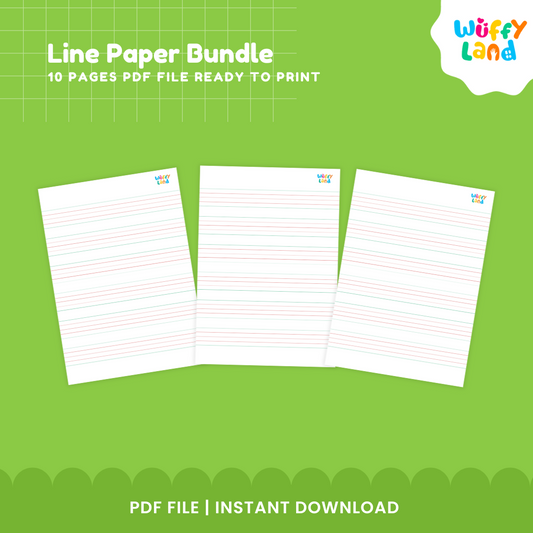 Lined Paper Bundle - Printable Writing Templates for Kids & Students