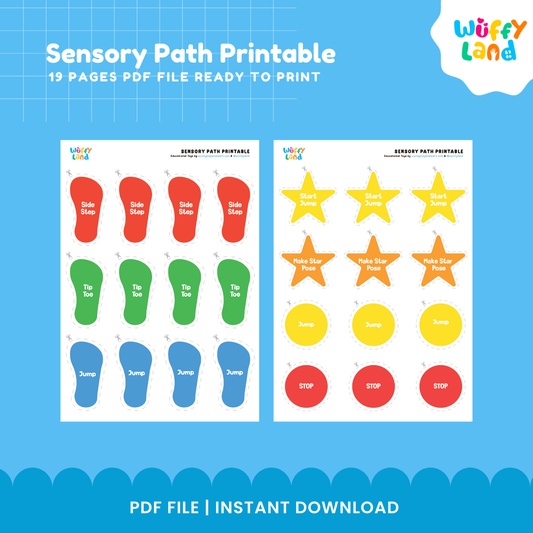 Sensory Path Printable - Gross Motor Activity - Indoor Movement Game