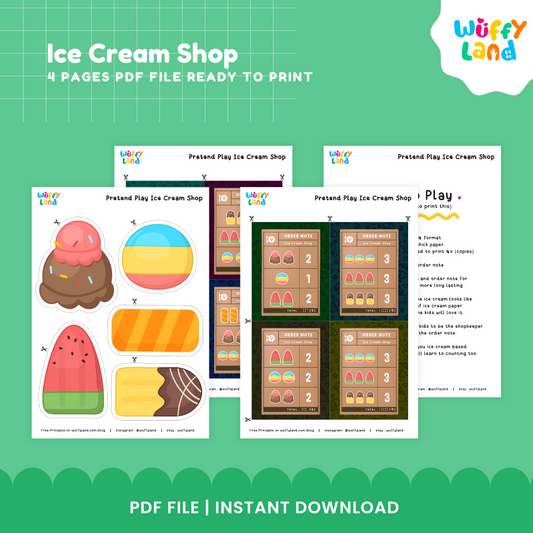 Pretend Ice Cream Shop – Printable Role Play Activity
