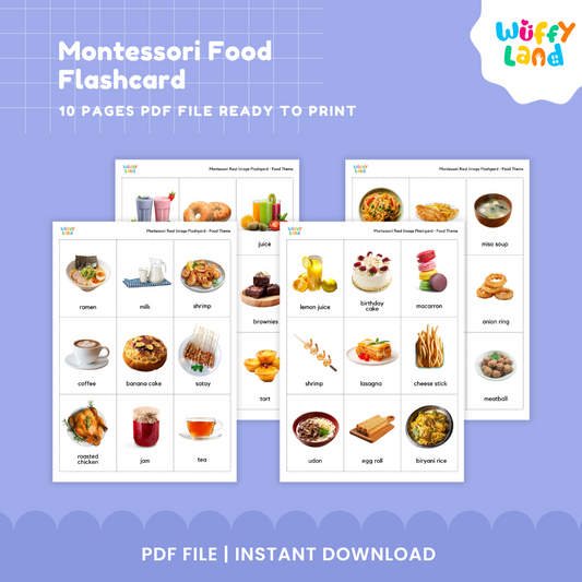Montessori Food Flashcards – Real-Life Food Cards