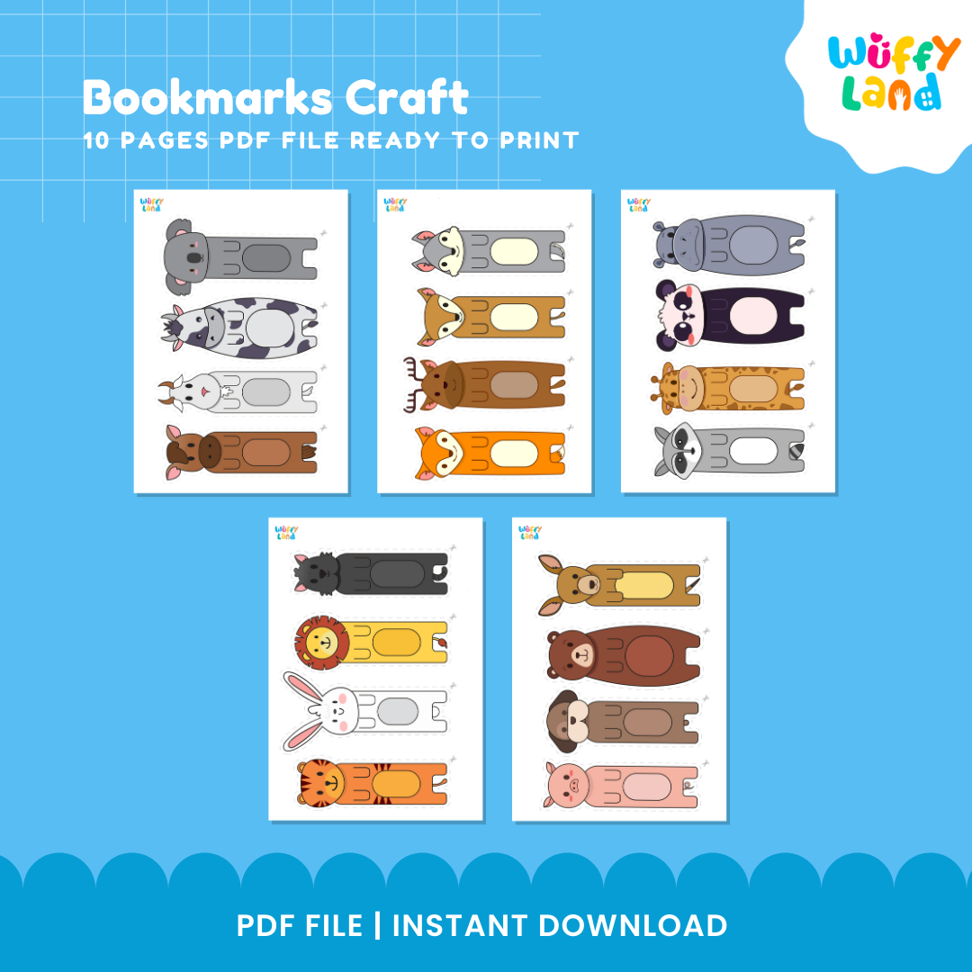 Animal Bookmarks Craft - Fun DIY Coloring & Printable Bookmarks for Kids