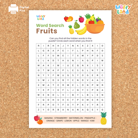 Fun Word Search Worksheets - Mixed Theme Puzzle Pack with Answer Key