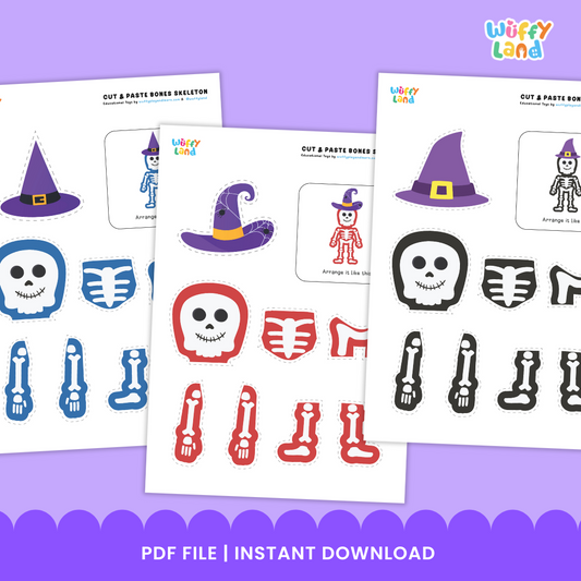 Skeleton Craft Halloween Cut & Paste Activities October Bulletin Board