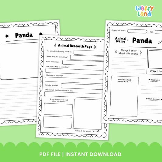 Panda : Animal Information Texts and Report Writing Pages