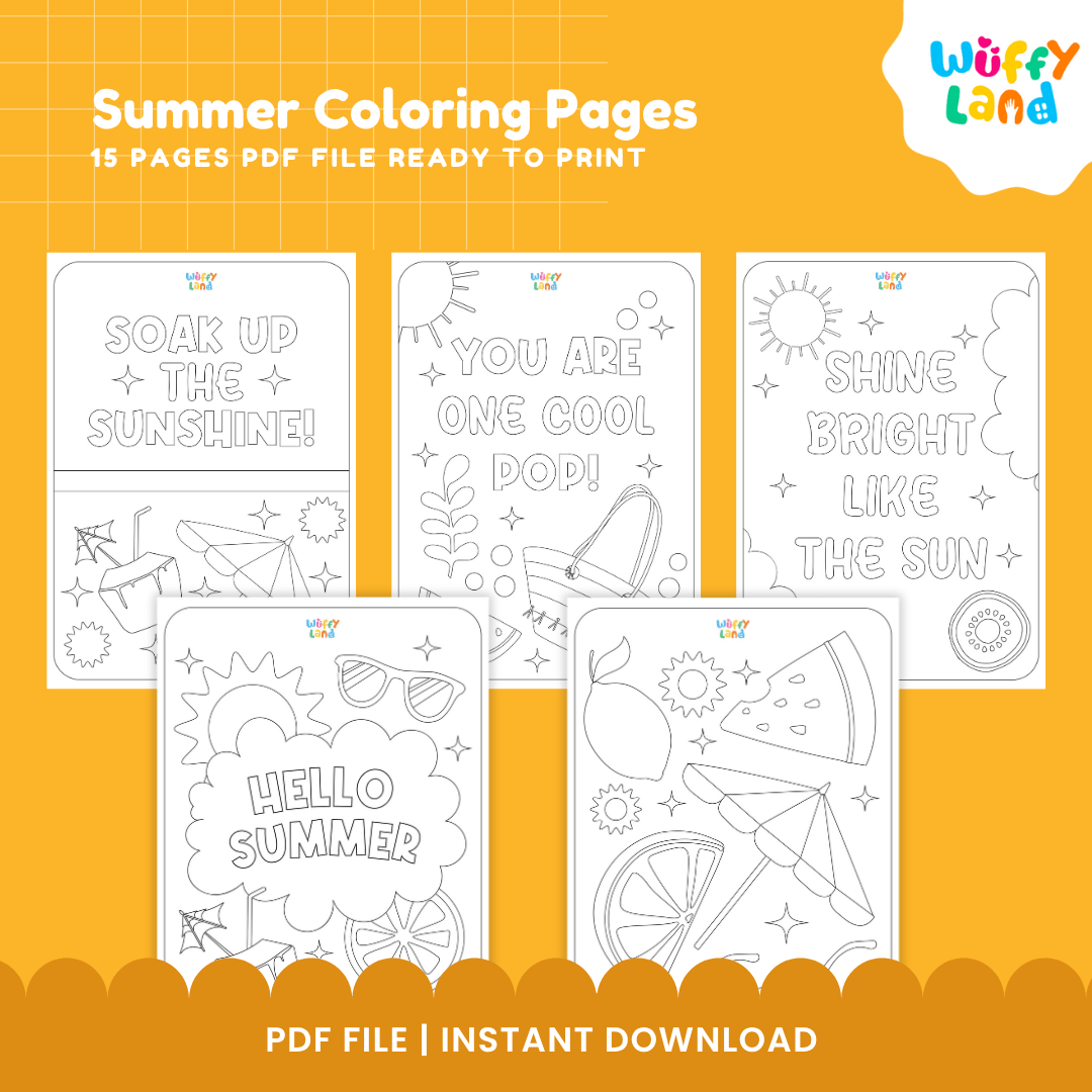 Summer Coloring Pages - Fun End-of-Year Activity for Kids!