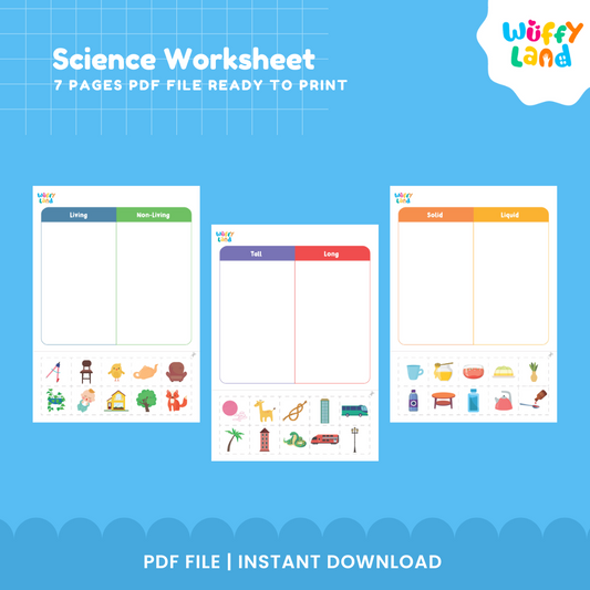 Science Sorting Worksheet - Fruits vs. Vegetables Activity - Cut & Paste for Kids
