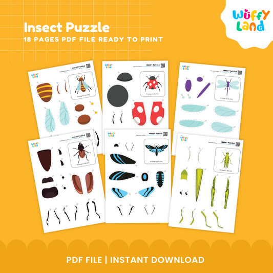 Insect Puzzle – Printable Bug-Themed Activity Sheets