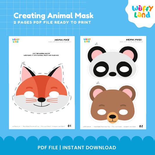 Animal Face Masks – Printable Party Masks for Kids
