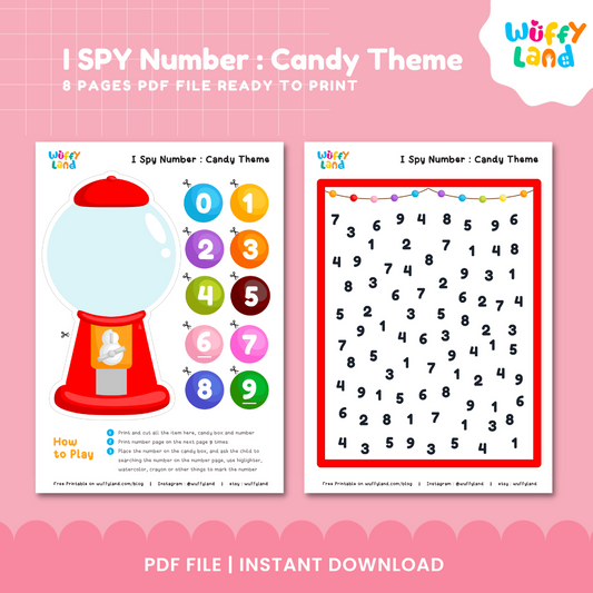 I Spy Numbers – Candy-Themed Printable Counting Activity