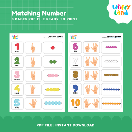 Number Matching Game – Printable Math for Toddlers