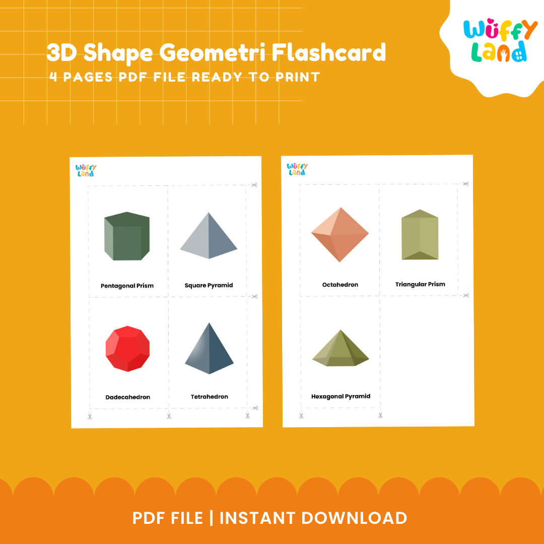 3D Shape Geometry Flashcards - Real-Life Object Matching - Math Center Activity