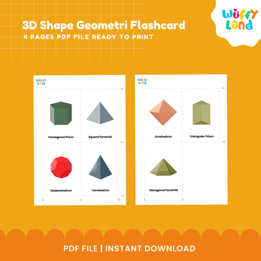 3D Shape Geometry Flashcards - Real-Life Object Matching - Math Center Activity