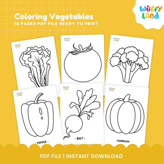 Vegetable Coloring Pages – Healthy Food Printables