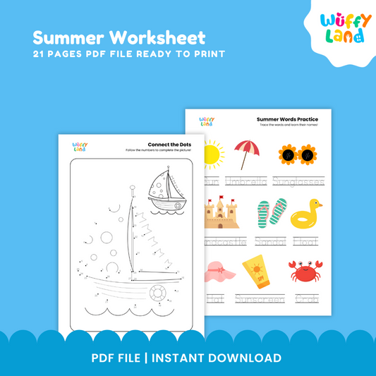 Summer Activity Worksheets - Printable Fun for Preschool & Kindergarten