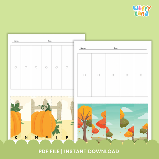 Autumn Word Puzzle - Fall Literacy Center Activity