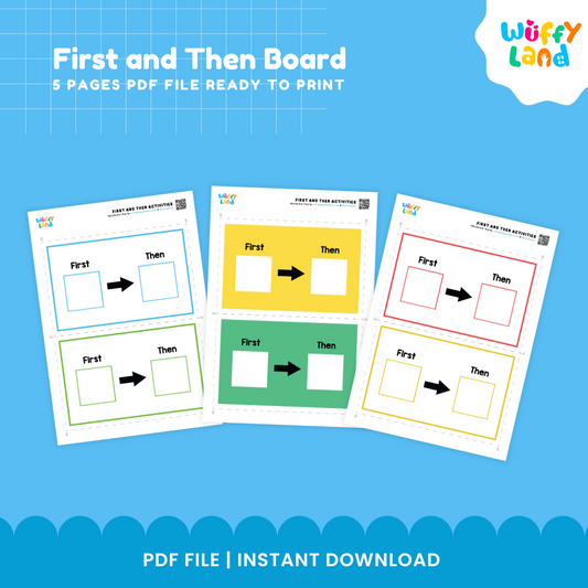 First and Then Board Printable - Visual Schedule for Kids - Daily Routine Chart